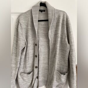 Gray Button-Up Cardigan